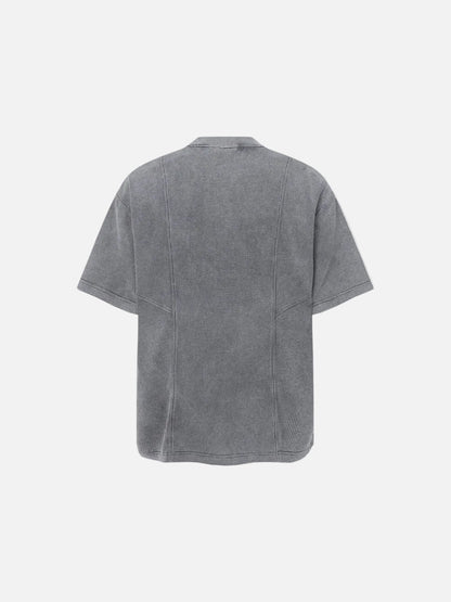 DAXUEN Relaxed oversized short-sleeve top with zippered pockets