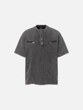 DAXUEN Relaxed oversized short-sleeve top with zippered pockets