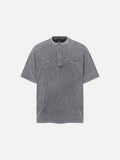 DAXUEN Relaxed oversized short-sleeve top with zippered pockets