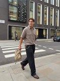 DAXUEN Relaxed-fit short-sleeve button-up shirt — model photo