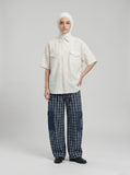 DAXUEN Relaxed-fit short-sleeve button-up shirt — model photo