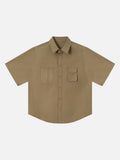 DAXUEN Short-sleeved button-up shirt with two chest pockets