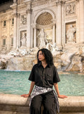 DAXUEN Relaxed Short-Sleeved Button-Up Shirt | DAXUEN — model photo