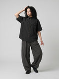 DAXUEN Relaxed Short-Sleeved Button-Up Shirt | DAXUEN — model photo