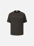DAXUEN Striped crew-neck short-sleeve T-shirt with patch pocket