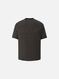 DAXUEN Striped crew-neck short-sleeve T-shirt with patch pocket