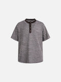 DAXUEN Relaxed-fit striped Henley T-shirt