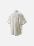 DAXUEN Relaxed-fit vertical stripe button-up shirt