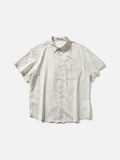 DAXUEN Relaxed-fit vertical stripe button-up shirt