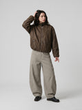 DAXUEN High-waisted wide-leg balloon cargo pants — model photo