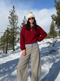 DAXUEN High-waisted wide-leg balloon cargo pants — model photo