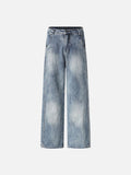 DAXUEN High-waisted wide-leg denim jeans in blue wash