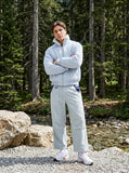 DAXUEN Relaxed wide-leg pants with color blocking — model photo