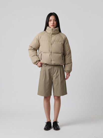 DAXUEN Relaxed wide-leg shorts in solid colors — model photo