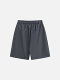 DAXUEN Wide-leg relaxed-fit shorts in dark grey and black