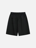 DAXUEN Wide-leg relaxed-fit shorts in dark grey and black