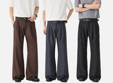DAXUEN Wide-leg trousers in dark grey, black, and dark brown