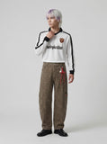 DAXUEN Long sleeve T-shirt styled like a football jersey — model photo