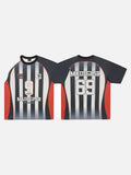 DAXUEN Short-sleeved crew-neck color block T-shirt