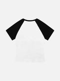 DAXUEN Slim-fit raglan sleeve T-shirt with bear graphic