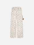 DAXUEN Women's wide leg lounge pants with cartoon print