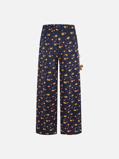 DAXUEN Women's wide leg lounge pants with cartoon print