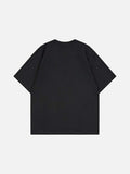 DAXUEN Loose-fitting black and white graphic t-shirt