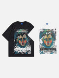 DAXUEN Loose-fitting black and white graphic t-shirt