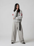 DAXUEN Cropped hooded sweatshirt with graphics — model photo