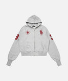 DAXUEN Cropped hooded sweatshirt with graphics
