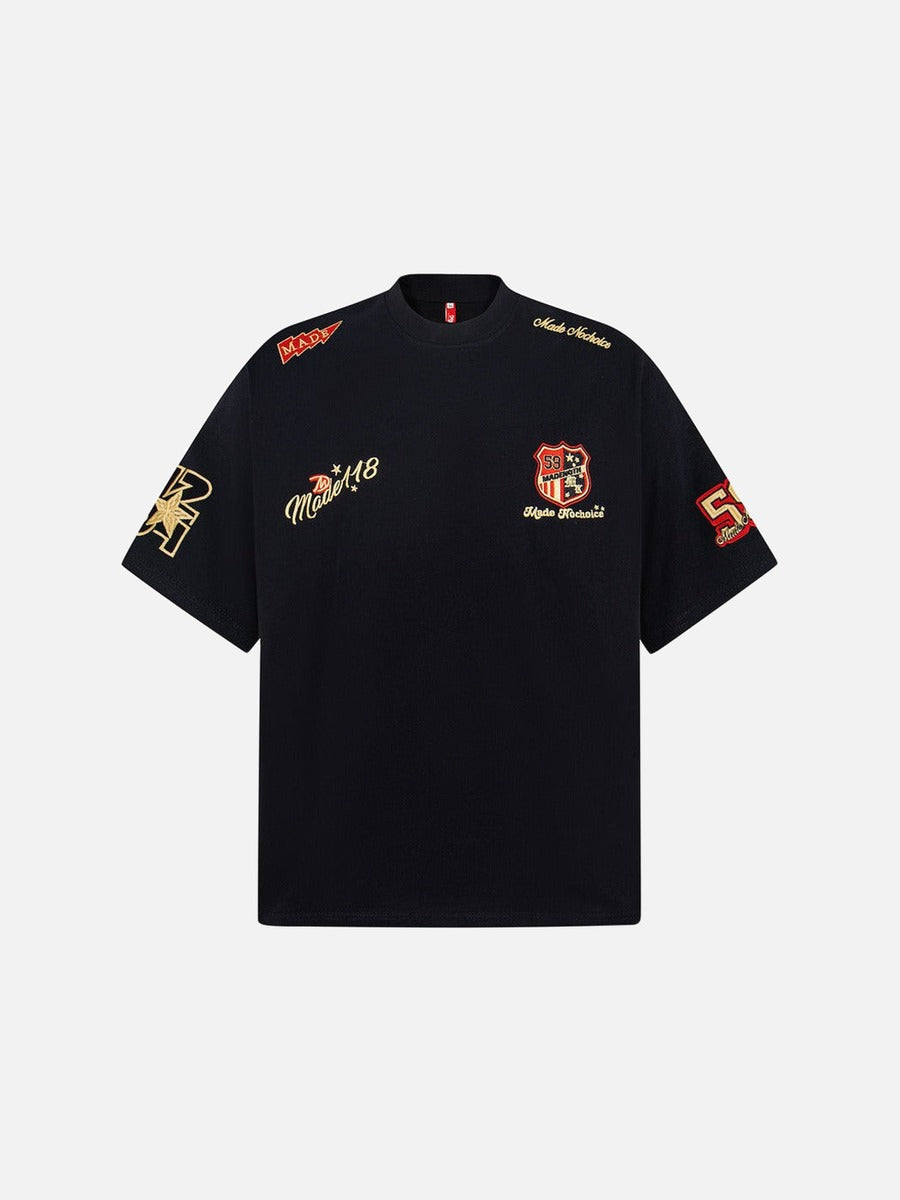 DAXUEN Oversized short-sleeved embroidered T-shirt
