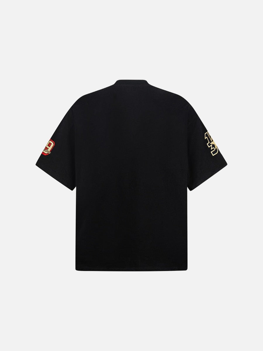 DAXUEN Oversized short-sleeved embroidered T-shirt