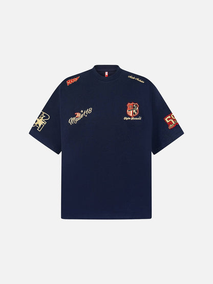 DAXUEN Oversized short-sleeved embroidered T-shirt