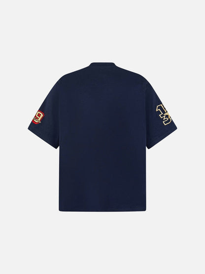 DAXUEN Oversized short-sleeved embroidered T-shirt