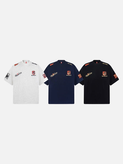 DAXUEN Oversized short-sleeved embroidered T-shirt