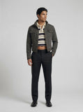 DAXUEN Fitted cropped jacket with stand-up collar — model photo