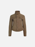 DAXUEN Fitted cropped jacket with stand-up collar