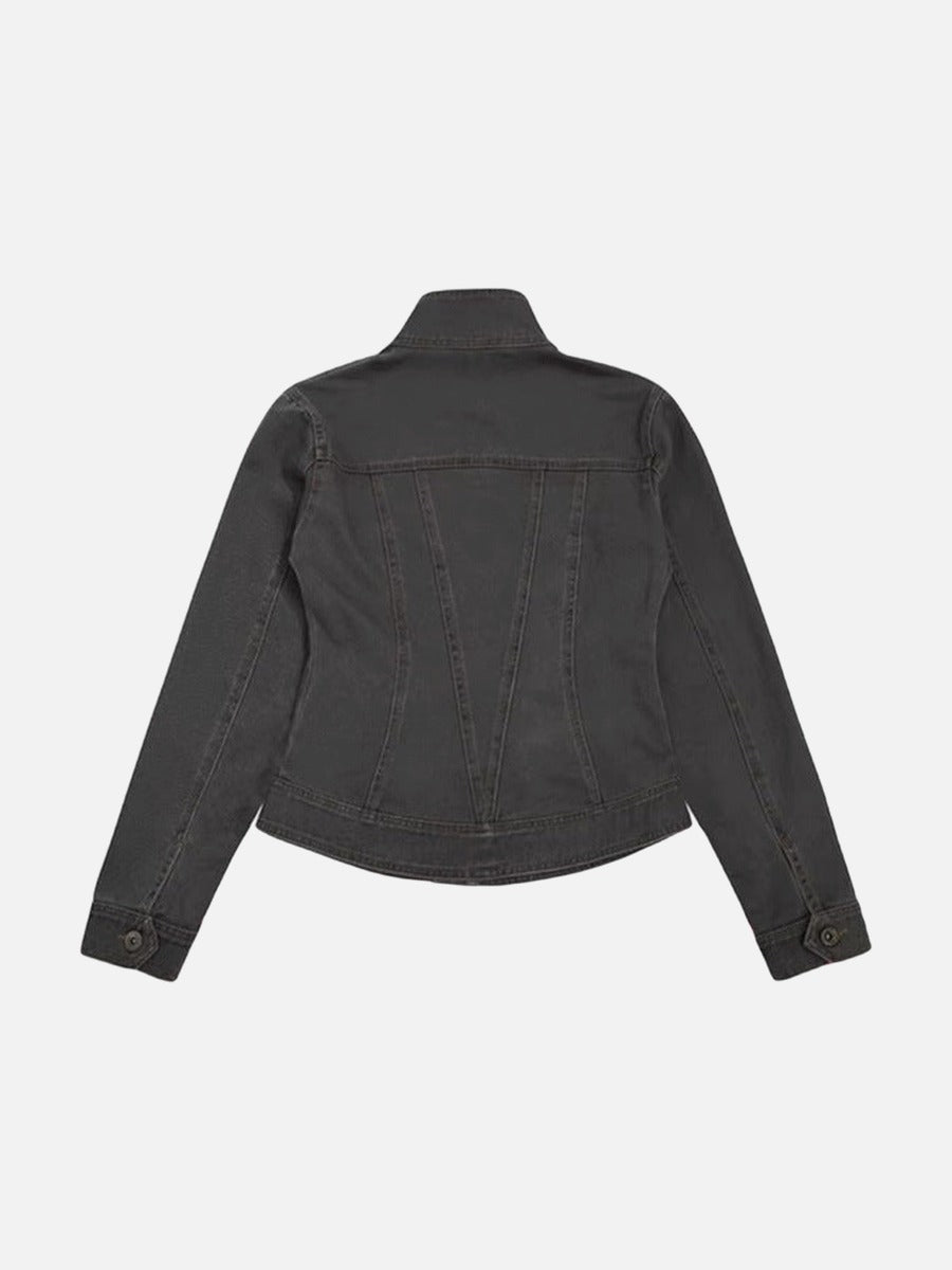 DAXUEN Fitted cropped jacket with stand-up collar