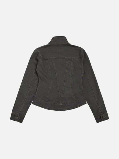 DAXUEN Fitted cropped jacket with stand-up collar