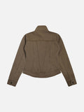 DAXUEN Fitted cropped jacket with stand-up collar