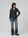 DAXUEN retro-flare-cut-jeans-mens — model photo