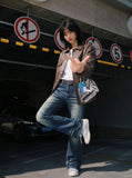 DAXUEN retro-flare-cut-jeans-mens — model photo