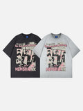 DAXUEN Short-sleeved crew neck graphic T-shirt