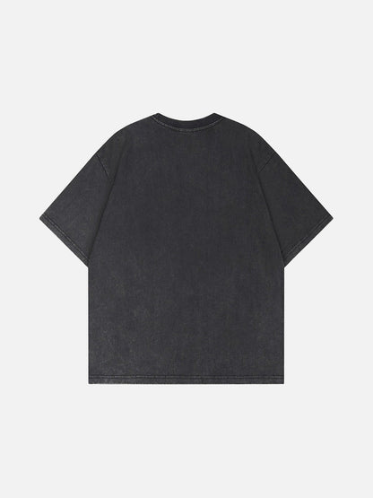 DAXUEN Short-sleeved crew neck graphic T-shirt