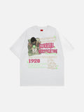 DAXUEN Retro graphic oversized T-shirt with multi-layered print