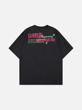 DAXUEN Retro graphic oversized T-shirt with multi-layered print