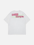 DAXUEN Retro graphic oversized T-shirt with multi-layered print