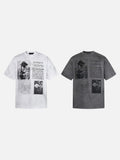 DAXUEN Retro graphic short-sleeved t-shirt