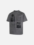 DAXUEN Retro graphic short-sleeved t-shirt