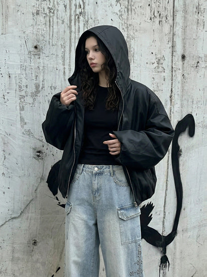 DAXUEN Light blue high-waisted wide-leg denim jeans — model photo